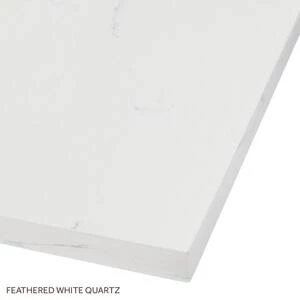 Best Sale π₯ Signature Hardware 22 x 73 in. Double Bowl Quartz Vanity Top in Feathered White π 4 Best Sale π₯ Signature Hardware 22 x 73 in. Double Bowl Quartz Vanity Top in Feathered White π - Image 2