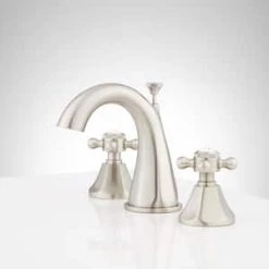 Promo ❤️ Signature Hardware Boca Raton Two Handle Widespread Bathroom Sink Faucet in Brushed Nickel ✨ -Signature Hardware Shop Query 473