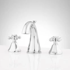 Wholesale 🧨 Signature Hardware Boca Raton Two Handle Widespread Bathroom Sink Faucet in Polished Chrome ⭐