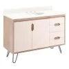 Budget 👏 Signature Hardware Millie 48-1/8 in. Floor Mount Vanity in Blush with Whitewash 🥰 -Signature Hardware Shop Query 4742