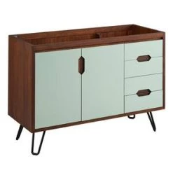 Budget 💯 Signature Hardware Millie 48-1/8 in. Floor Mount Vanity in Matcha Green with Java 🔔 -Signature Hardware Shop Query 4758