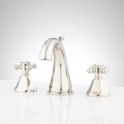 Best deal ⭐ Signature Hardware Boca Raton Two Handle Widespread Bathroom Sink Faucet in Polished Nickel 👍