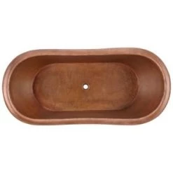 Top 10 🌟 Signature Hardware Paige 66 x 32 in. Freestanding Bathtub with Center Drain in Antique Copper Patina ✔️ -Signature Hardware Shop Query 4779