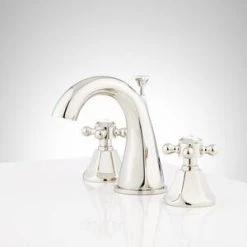 Best deal ⭐ Signature Hardware Boca Raton Two Handle Widespread Bathroom Sink Faucet in Polished Nickel 👍 -Signature Hardware Shop Query 479