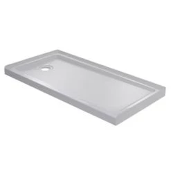 Budget ✔️ Signature Hardware 60 x 30 in. Rectangle Shower Base with Left Drain in White ⌛