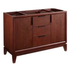 Discount 😀 Signature Hardware Talyn 48 in. Floor Mount Vanity in Light Walnut 🛒 -Signature Hardware Shop Query 4811