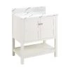 Hot Sale 👏 Signature Hardware Olsen 30 in. Floor Mount Vanity in White 🌟 -Signature Hardware Shop Query 4813