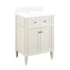 Best Sale 🎁 Signature Hardware Elmdale 24-1/8 in. Floor Mount Vanity in White 🛒