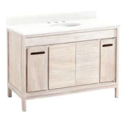 Best deal ⌛ Signature Hardware Becker 48 in. Floor Mount Vanity in Whitewash 😉 -Signature Hardware Shop Query 4869