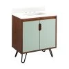 Discount 🧨 Signature Hardware Millie 30-1/8 in. Floor Mount Vanity in Matcha Green with Java ✔️ -Signature Hardware Shop Query 4896