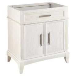 Outlet 🤩 Signature Hardware Livia 31 in. Floor Mount Vanity in White ✨ -Signature Hardware Shop Query 4947