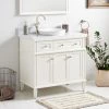 Discount 🛒 Signature Hardware Elmdale 36-1/8 in. Floor Mount Vanity in White 🔥 -Signature Hardware Shop Query 4969