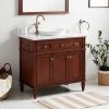 Deals 💯 Signature Hardware Elmdale 36-1/8 in. Floor Mount Vanity in Antique Brown 🌟 -Signature Hardware Shop Query 4975