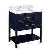 Flash Sale 👏 Signature Hardware Robertson 30 in. Floor Mount Vanity in Midnight Navy Blue ✨ -Signature Hardware Shop Query 4987