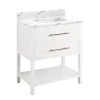 Coupon 🧨 Signature Hardware Robertson 30 in. Floor Mount Vanity in White 😀