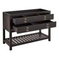 Best Sale 🧨 Signature Hardware Ansel 48 in. Floor Mount Vanity in Rustic Black ⭐ -Signature Hardware Shop Query 5001