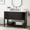 Deals 🌟 Signature Hardware Robertson 48 in. Floor Mount Vanity in Black ✔️ -Signature Hardware Shop Query 5003