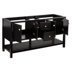 Cheapest ✔️ Signature Hardware Olsen 60 in. Floor Mount Vanity in Black ⌛ -Signature Hardware Shop Query 5057