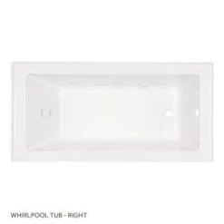Best Pirce 😍 Signature Hardware Sitka 60 x 32 in. Whirlpool Alcove Bathtub Right Drain in White 👏