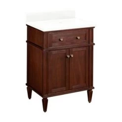 Best reviews of ⌛ Signature Hardware Elmdale 24-1/8 in. Floor Mount Vanity in Antique Brown 🎉