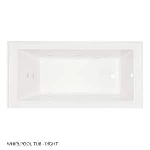 Best Pirce π Signature Hardware Sitka 60 x 32 in. Whirlpool Alcove Bathtub Right Drain in White π 4 Best Pirce π Signature Hardware Sitka 60 x 32 in. Whirlpool Alcove Bathtub Right Drain in White π - Image 2