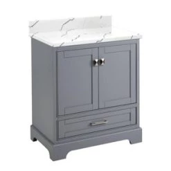 Best Pirce ✔️ Signature Hardware Quen 29-3/4 in. Floor Mount Vanity in Grey 🥰