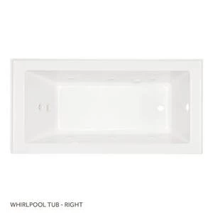 Best Pirce π Signature Hardware Sitka 60 x 32 in. Whirlpool Alcove Bathtub Right Drain in White π 7 Best Pirce π Signature Hardware Sitka 60 x 32 in. Whirlpool Alcove Bathtub Right Drain in White π - Image 5