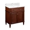 Promo 😀 Signature Hardware Elmdale 30 in. Floor Mount Vanity in Antique Brown 🧨 -Signature Hardware Shop Query 5126