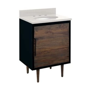 Buy ⭐ Signature Hardware Bivins 24-1/4 in. Floor Mount Vanity in Walnut, Black with Riverside Grey ⌛ 3 Buy ⭐ Signature Hardware Bivins 24-1/4 in. Floor Mount Vanity in Walnut, Black with Riverside Grey ⌛