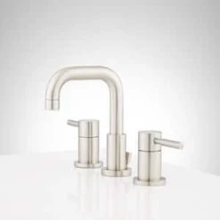 Best Pirce 😉 Signature Hardware Edenton Two Handle Widespread Bathroom Sink Faucet with Pop-Up Drain Assembly in Brushed Nickel 🌟 -Signature Hardware Shop Query 514