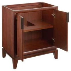 Best Pirce 🧨 Signature Hardware Talyn 30 in. Floor Mount Vanity in Light Walnut 🥰 -Signature Hardware Shop Query 5152