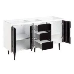 Best reviews of 💯 Signature Hardware Bivins 60-1/8 in. Floor Mount Vanity in Black with White 🎉 -Signature Hardware Shop Query 5161