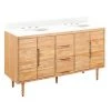 Best deal 🔔 Signature Hardware Bivins 60-1/8 in. Floor Mount Vanity in Natural Teak 🌟