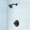 Brand new 🔥 Signature Hardware Boca Raton Single Handle Shower Faucet in Matte Black Trim Only ✔️