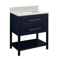 Top 10 😍 Signature Hardware Robertson 30 in. Floor Mount Vanity in Midnight Navy Blue 🎁
