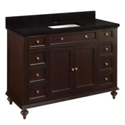 Coupon ❤️ Signature Hardware Keller 48 in. Floor Mount Vanity in Dark Espresso 😀
