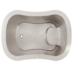 Coupon ✔️ Signature Hardware Silhouette 49 x 34-1/2 in. Freestanding Bathtub with End Drain in Stainless Steel 😀 -Signature Hardware Shop Query 5205