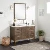 New 🌟 Signature Hardware Frey 48 in. Floor Mount Vanity in Grey Wash 😍