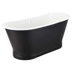 Hot Sale π₯° Signature Hardware Kateryn 67-1/4 x 26 in. Freestanding Bathtub Center Drain in Black π