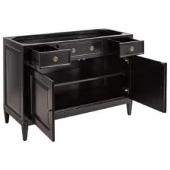 New 🎁 Signature Hardware Hawkins 48 in. Floor Mount Vanity in Black ⌛ -Signature Hardware Shop Query 5254