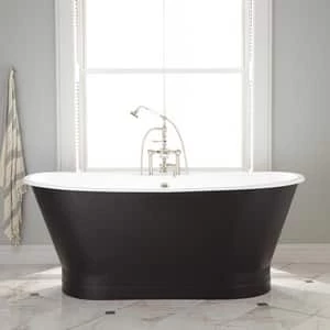 Hot Sale π₯° Signature Hardware Kateryn 67-1/4 x 26 in. Freestanding Bathtub Center Drain in Black π 7 Hot Sale π₯° Signature Hardware Kateryn 67-1/4 x 26 in. Freestanding Bathtub Center Drain in Black π - Image 5