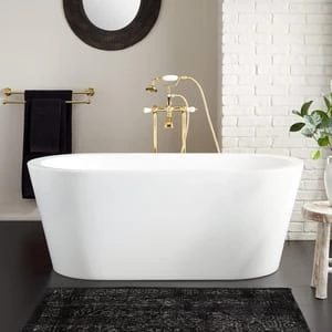 Cheap π₯ Signature Hardware Leith 70 x 31-3/4 in. Freestanding Bathtub with Center Drain in White β¨ 7 Cheap π₯ Signature Hardware Leith 70 x 31-3/4 in. Freestanding Bathtub with Center Drain in White β¨ - Image 5