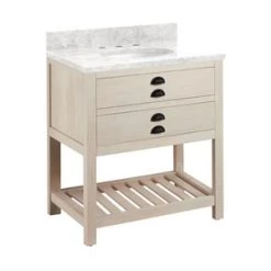 Best deal π Signature Hardware Ansel 30 in. Floor Mount Vanity in Whitewash Pine π