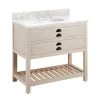 Flash Sale 👍 Signature Hardware Ansel 36 in. Floor Mount Vanity in Whitewash Pine 😍 -Signature Hardware Shop Query 5330