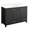 Promo ❤️ Signature Hardware Radke 48 in. Floor Mount Vanity in Black 💯 -Signature Hardware Shop Query 5354