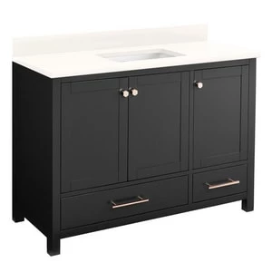 Promo β€οΈ Signature Hardware Radke 48 in. Floor Mount Vanity in Black π― 3 Promo β€οΈ Signature Hardware Radke 48 in. Floor Mount Vanity in Black π―