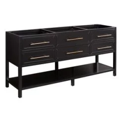 Top 10 😉 Signature Hardware Robertson 72 in. Floor Mount Vanity in Black 😀