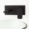 Buy 🥰 Signature Hardware Altus Single Handle Wall Mount Bathroom Sink Faucet in Black 🎉