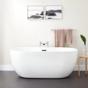 Hot Sale π― Signature Hardware Boyce 69-7/8 x 29-1/2 in. Freestanding Bathtub Offset Drain in White with Blacks Trim β¨ 3 Hot Sale π― Signature Hardware Boyce 69-7/8 x 29-1/2 in. Freestanding Bathtub Offset Drain in White with Blacks Trim β¨