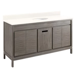 Outlet π Signature Hardware Becker 59-3/4 in. Floor Mount Vanity in Grey Wash π€© 3 Outlet π Signature Hardware Becker 59-3/4 in. Floor Mount Vanity in Grey Wash π€©